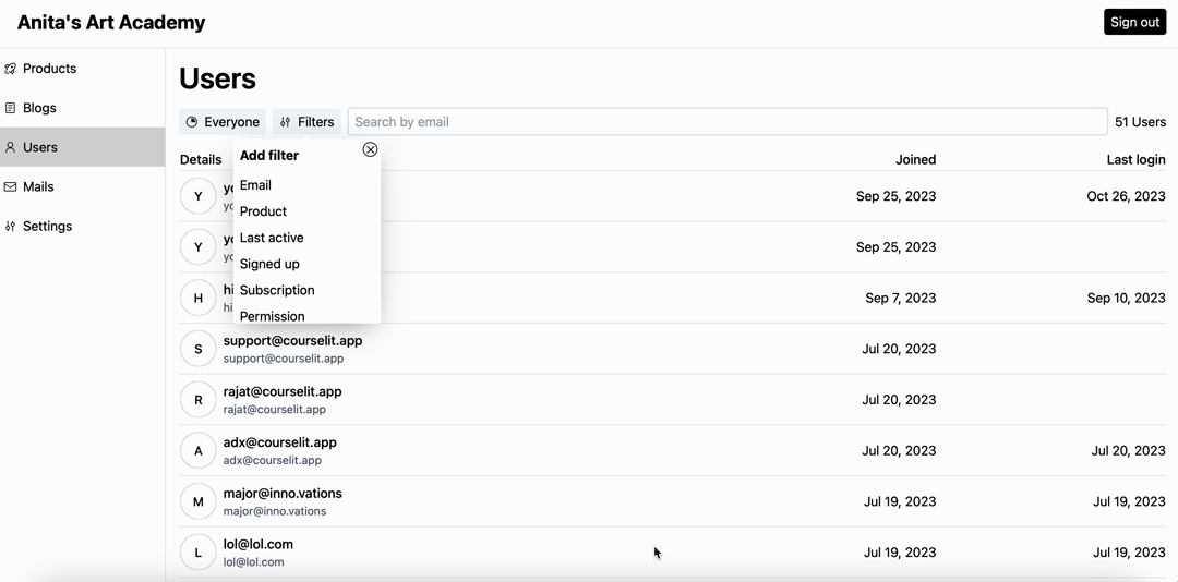 Add filters for segmentation
