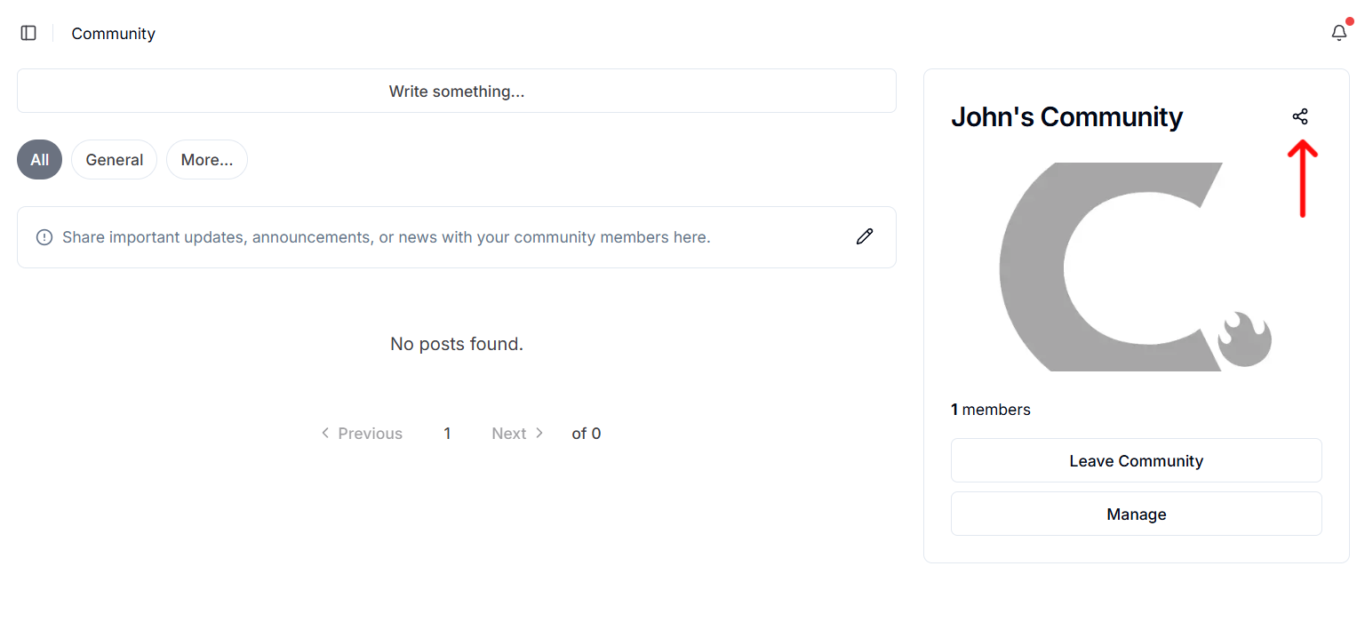 Community share button