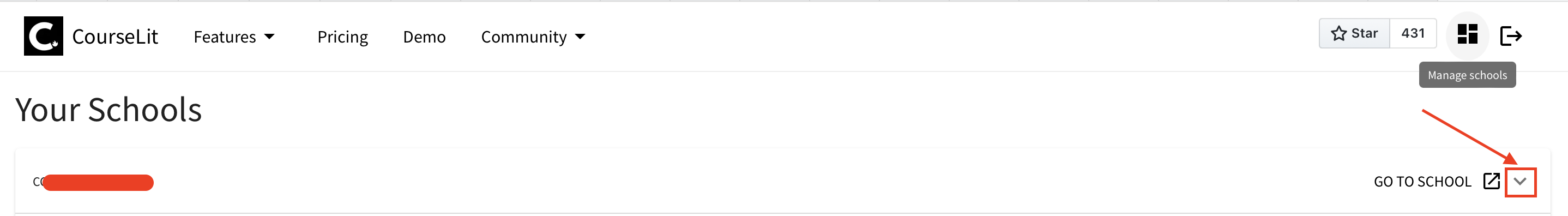 Open delete settings