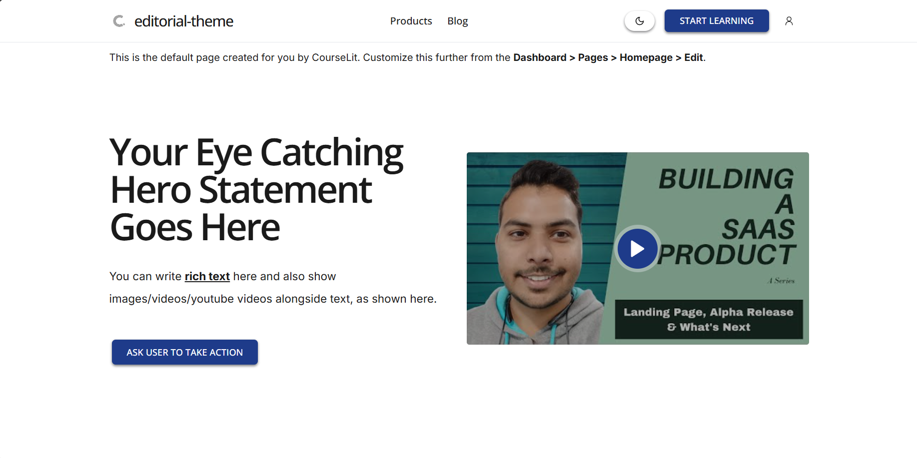 Editorial Theme Preview
