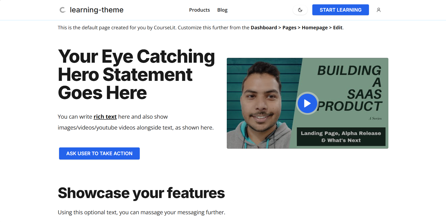 Learning Theme Preview
