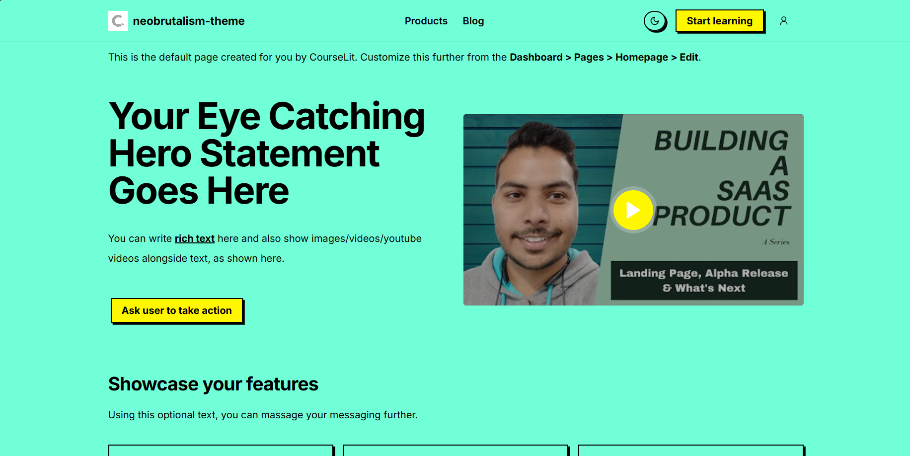 Neobrutalism Theme Preview