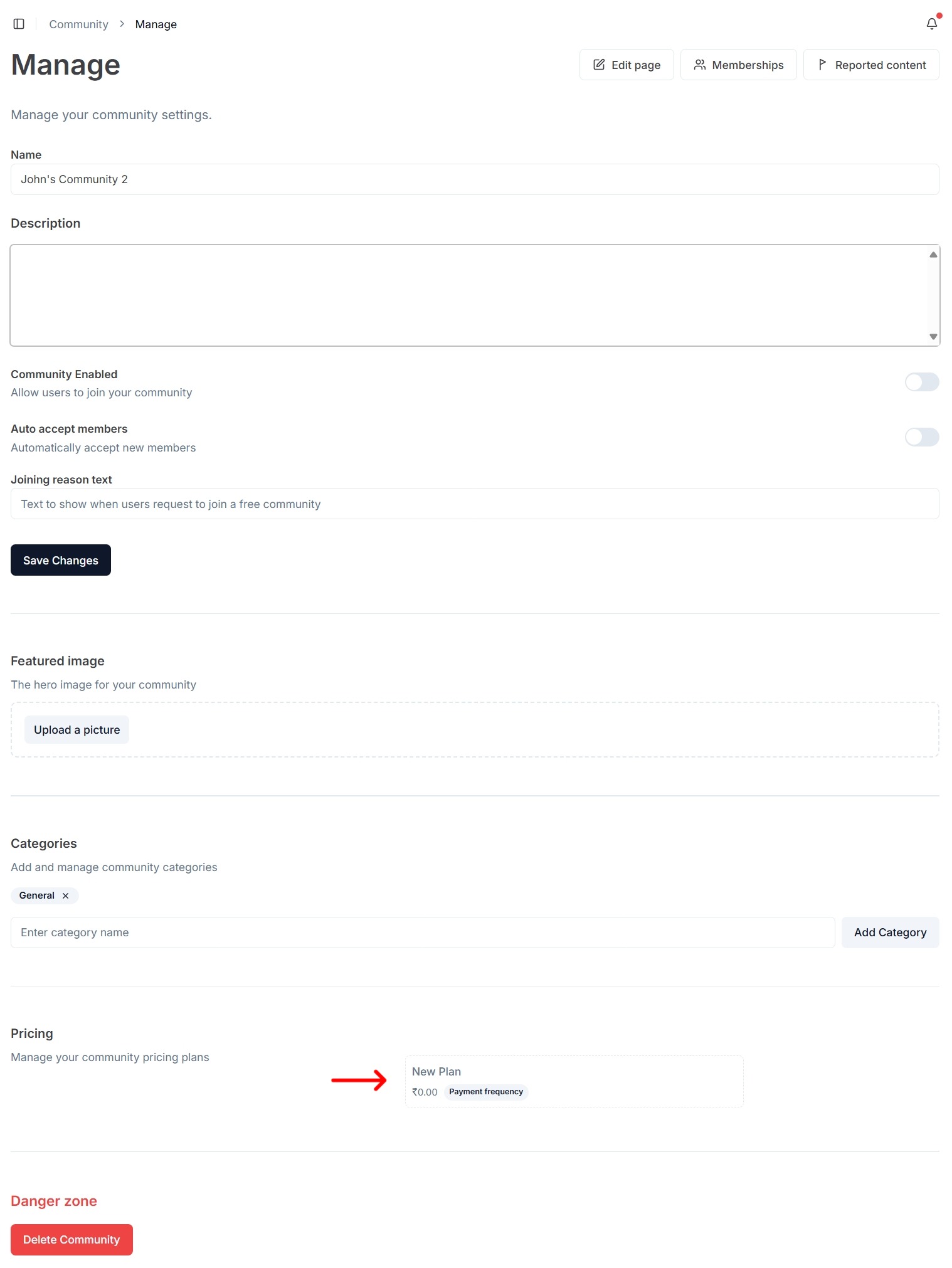 Add a new payment plan