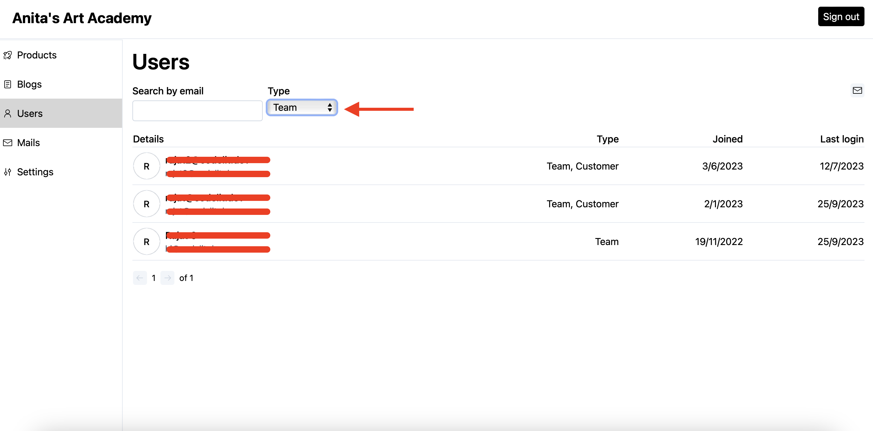 Filtered by permissions